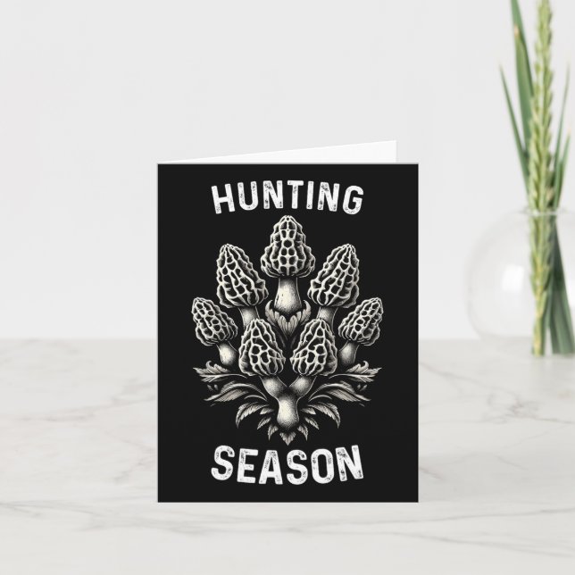 Carte Saison Chasse Morel Champignons Chasse Morchella F (Devant)