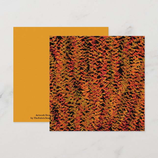 Carte Saison d'automne changement de couleurs feuillage  (Devant / Derrière)