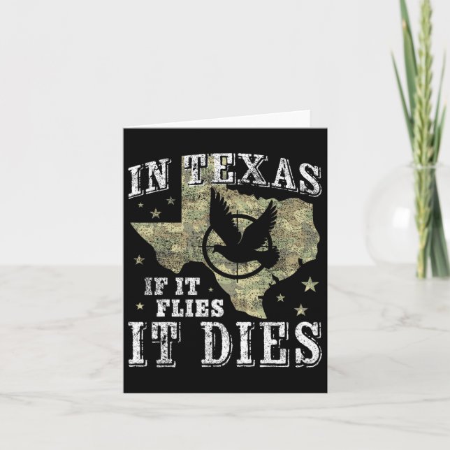 Carte Saison de chasse à la colombe du Texas - Il vole I (Devant)