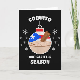 Carte Saison de Noël à Porto Rico Coquito et Pasteles 