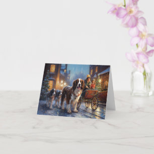 Carte Saison de Noël de l'espagnol Springer anglais