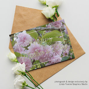 Carte Saison de printemps Pastel Rose sur mesure Stylo F