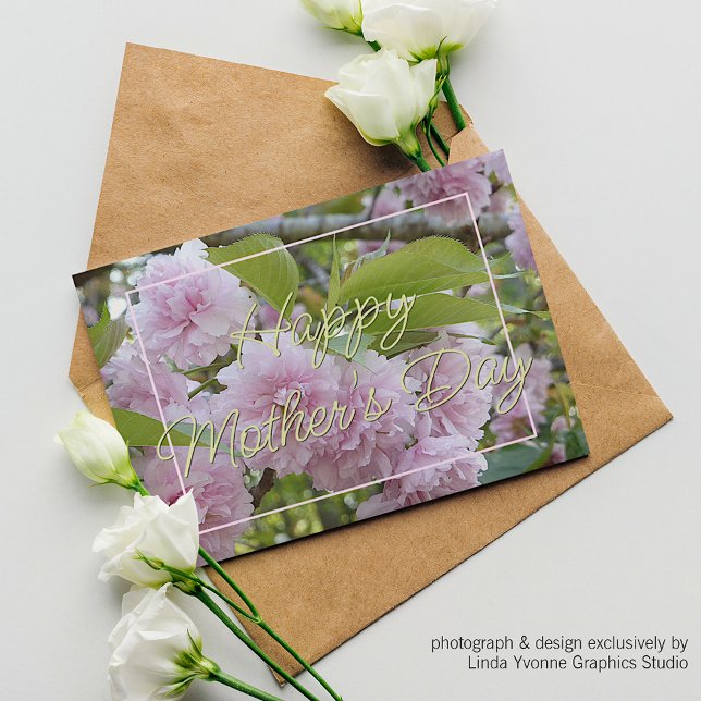 Carte Saison de printemps Pastel Rose sur mesure Stylo F (Créateur téléchargé)