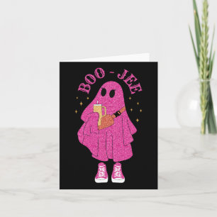 Carte Saison éffrayante Fantôme rose Halloween Costume B