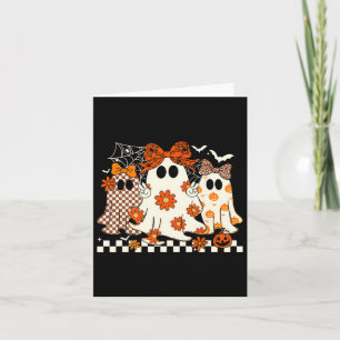 Carte Saison éffrayante Fleur d'Halloween Drôle Fantôme