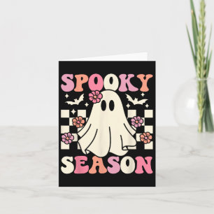 Carte Saison éffrayante Halloween Ghost Costume Rétro Su