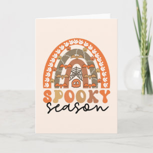 Carte Saison éffrayante Halloween Rainbow Fall
