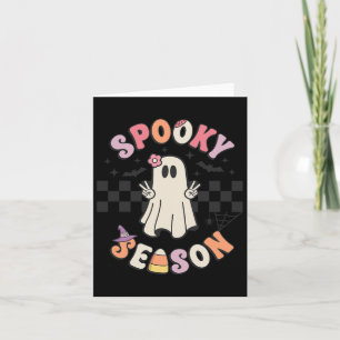 Carte Saison éffrayante Retro Happy Halloween Fantômes F