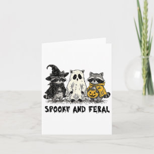 Carte Saison Éffrayante T Du Raccoon D'Halloween éffraya