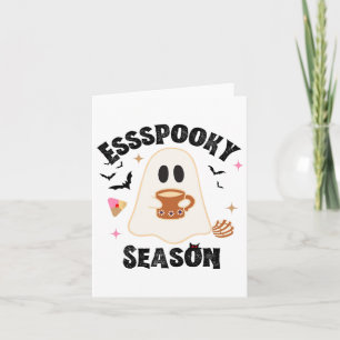 Carte Saison Espooky Funny Ghost Super Retro Halloween