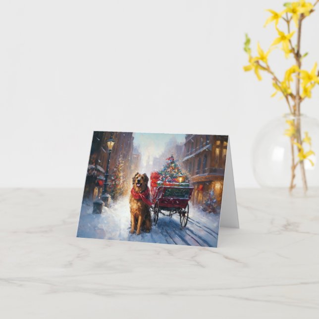 Carte Saison festive de Noël de Setter en Irlande (Fleur jaune)