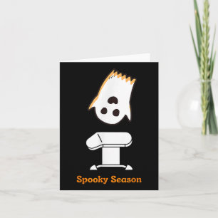 Carte Saison Halloween mignonne Ghost Gymnast Vault Gymn