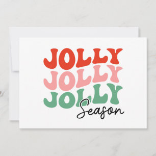 Carte Saison Jolly Jolly Saison Retro Typographie de vac