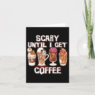 Carte Saison Latte Automne Halloween Effrayant Jusqu'À C