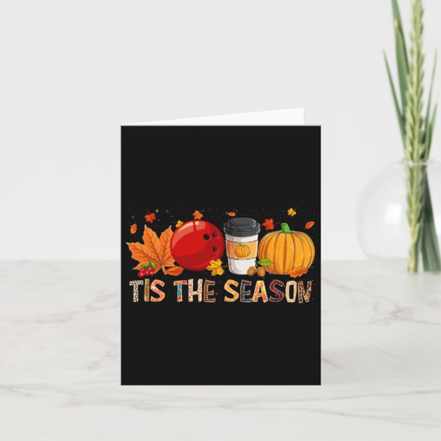 Carte Saison Leopard Citrouille Bowling Halloween Leaf a (Devant)