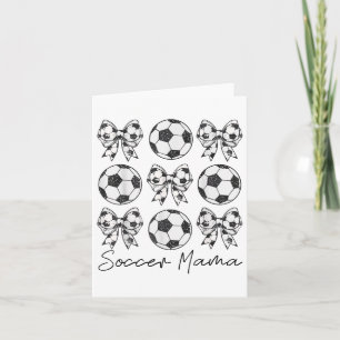 Carte Saison Soccer Mama Coquette Bow Soccer Maman Socce