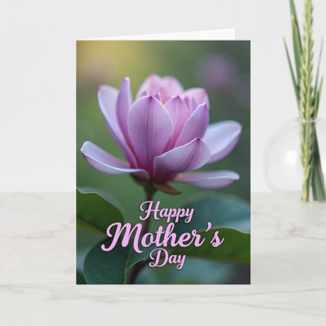 Carte saisonnière à fleurs rayées (Devant)