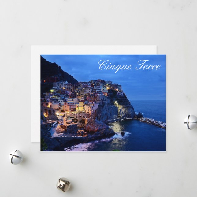 Carte saisonnière Cinque Terre Italie (Devant/Arrière en situation)