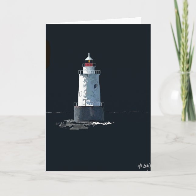 Carte Sakonnet Light la nuit (Devant)
