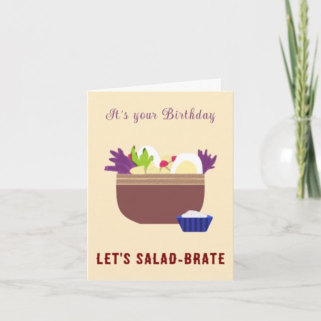 Carte Salad Bowl Cute Funny Birmingham Card (Devant)