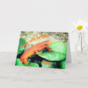 Carte Salamandre Red Eft Personnalisé Anniversaire 