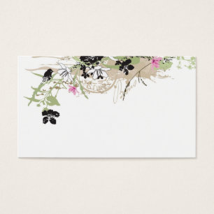 Carte sale de profil de fleurs