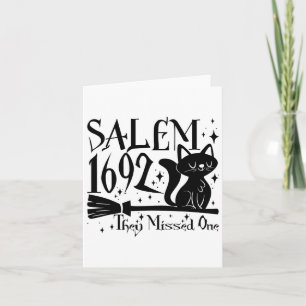 Carte Salem 1692 Halloween Drôle Ils Ont Manqué Un Chats