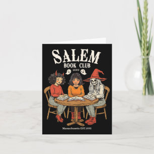 Carte Salem Book Club Retro Halloween Réserver Halloween
