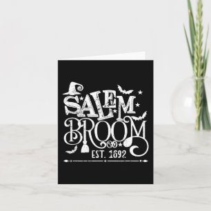 Carte Salem Broom Co Est 1692 Funny Halloween Witch Sayi