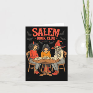 Carte Salem Club de Livre Vintage Chat Noir Livresque Ef