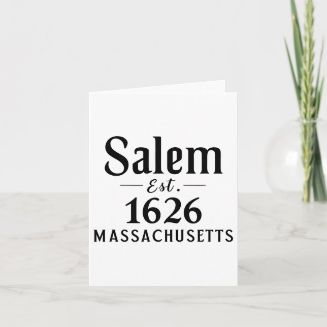 Carte Salem Machusettes Est. 1626 Halloween Automne (Devant)