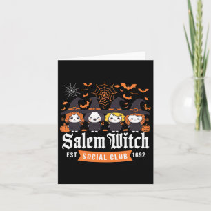 Carte Salem Witch Est 1692 Social Club Halloween Femmes