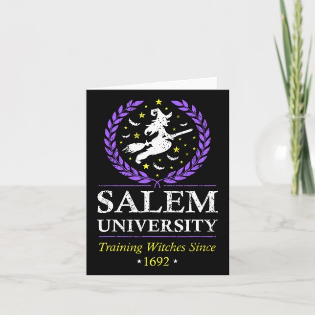 Carte Salem Witch University Training Halloween Femmes (Devant)