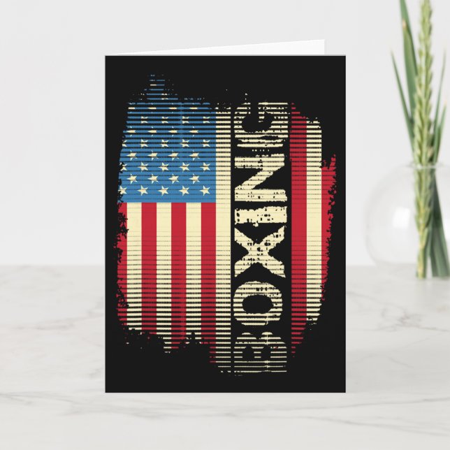 Carte Salle de boxe kickboxing kickboxeur Drapeau patrio (Devant)