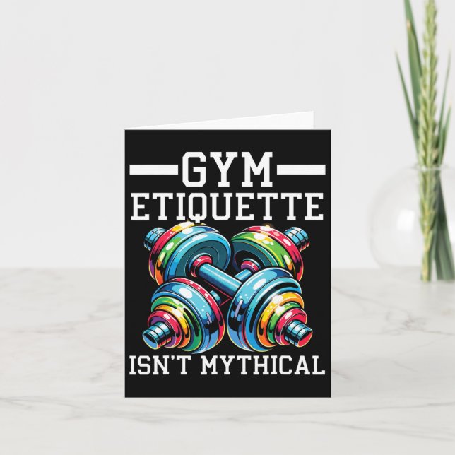 Carte Salle de gym Etiquette Workout Bodybuilding Fitnes (Devant)