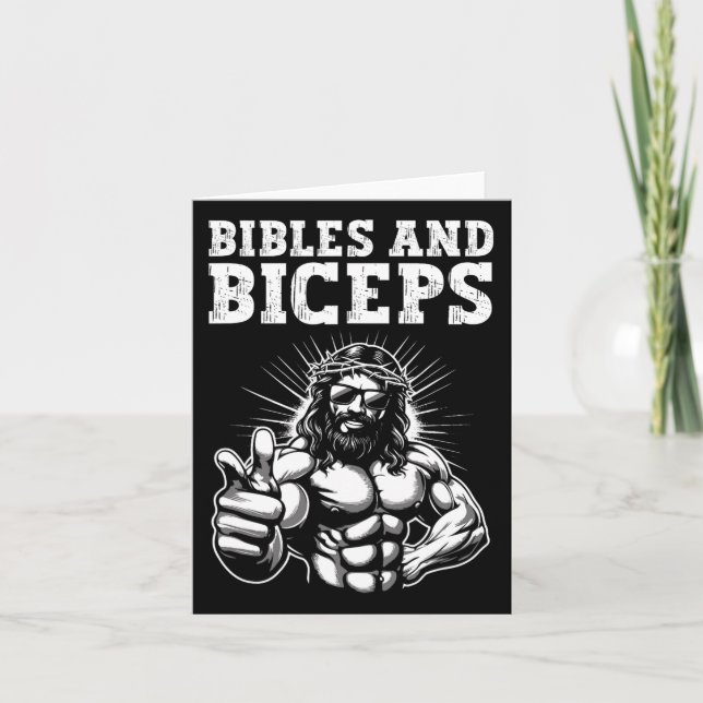 Carte Salle De Sport Bodybuilding Fitness Humour Bibles  (Devant)