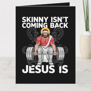 Carte Salle de sport Jésus Workout Skinny ne revient pas