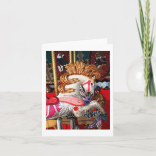 Carte Salon des chevaux carrousels roses et blancs