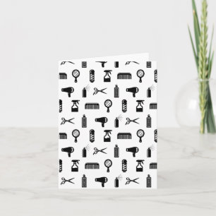 Carte Salon et coiffeur Motif COULEUR PERSONNALISÉE