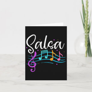 Carte Salsa Notes musicales Latin Musique Danse