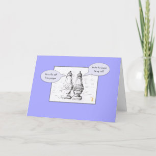 Carte Salt & Poivre sur Periwinkle Romantic Anniversaire