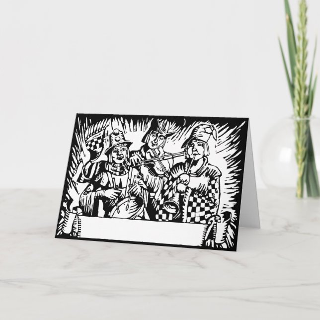 Carte Saltimbanques de Noël déjantés (Devant)