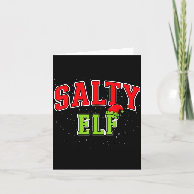 Carte Salty Elf Christmas Family Matching Group Xmas  (Devant)