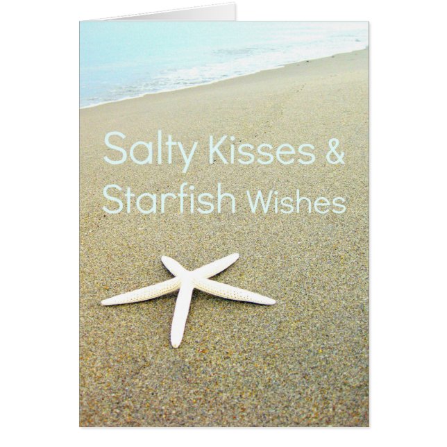Carte Salty Kisses & Starfish Wings (Devant)