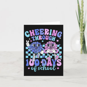 Carte Saluant Pendant 100 Jours De Pom-pom girl Sc
