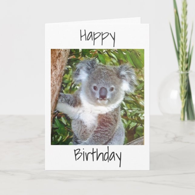 CARTE "SALUT D'ANNIVERSAIRE DE KOALA" (Devant)