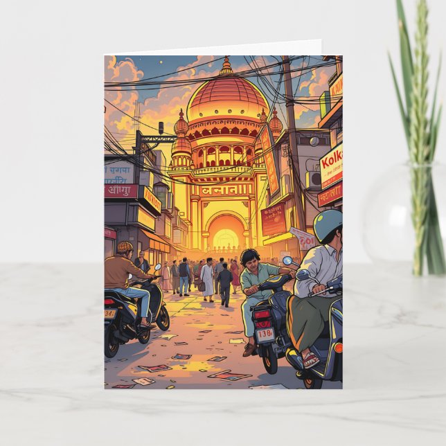 Carte Salut de l'Inde | Kolkata (Devant)