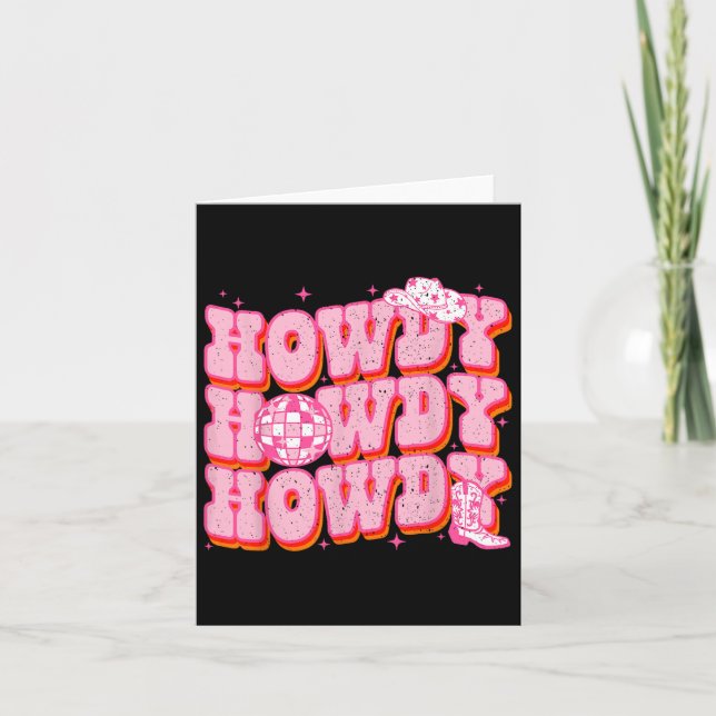 Carte Salut Fille Occidentale Méridionale Rodeo Country  (Devant)