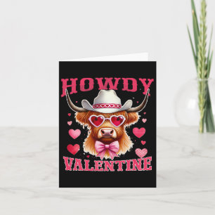 Carte Salut Saint-Valentin Vache Cowboy Saint-Valentin O