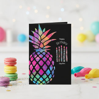 Carte Salutation à l'ananas